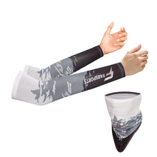 Load image into Gallery viewer, FABSPORTS Abstract Printed Unisex Cooling Arm Sleeves &amp; Bandana combo with UV Protection
