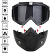 FabSports protective goggles with detachable mask, Anti UV, Windproof, soft foam padded for comfort.