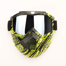 Load image into Gallery viewer, FabSports Yellow Black protective Anti UV  goggles mask
