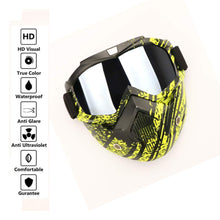 Load image into Gallery viewer, FabSports Yellow Black protective Anti UV  goggles mask
