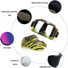 Load image into Gallery viewer, FabSports Yellow Black protective Anti UV  goggles mask
