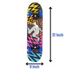 FabSports 31" x 8" inch Standard Skateboard  Double kick Concave skateboard for teens & adults