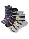 FabSports  X-T9 Live IN Cotton Unisex Low Ankle Liner Printed Ankle Socks. Combo of 3 pairs