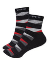FabSports  X-T9 Live IN Cotton Unisex Low Ankle Liner Printed Ankle Socks. Combo of 3 pairs