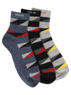 FabSports  X-T9 Live IN Cotton Unisex Low Ankle Liner Printed Ankle Socks. Combo of 3 pairs