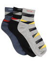 FabSports  X-T9 Live IN Cotton Unisex Low Ankle Liner Printed Ankle Socks. Combo of 3 pairs